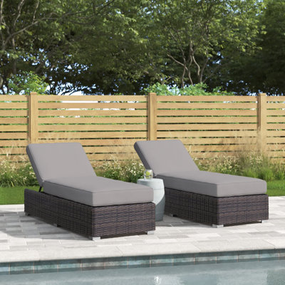 Batley Fully Assembled Outdoor Wicker Chaise Lounge
