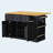 53inch Large Kitchen Island with Drop Leaf,Power Outlet,Door Internal Storage Rack,Rolling Kitchen Cart on 5 Wheels with 5 Open Side Racks for Kitchen,Black-152347043