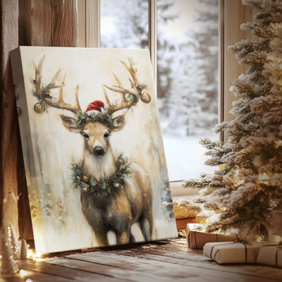 Tinsel-Gold Bells Parish-Premium Gallery Wrapped Canvas