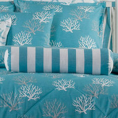 Captiva Striped Cotton Reversible Throw Pillow