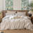 MooMee Striped Duvet Cover Set 100% Washed Cotton Linen Like Textured-111720997-112681252
