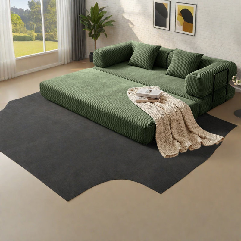 Extendable Sofas, Corduroy Foam Modern Sleeper For Small Home