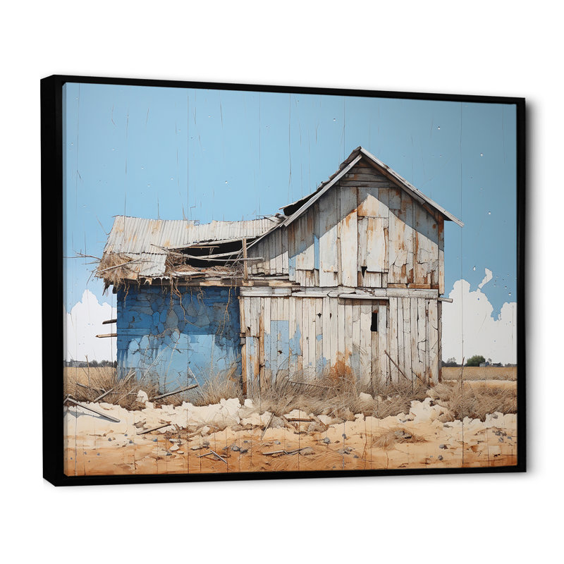 Farmstead Elegance Countryside I, H 24 po x l 32 po x P 1 po, Cadre flottant noir