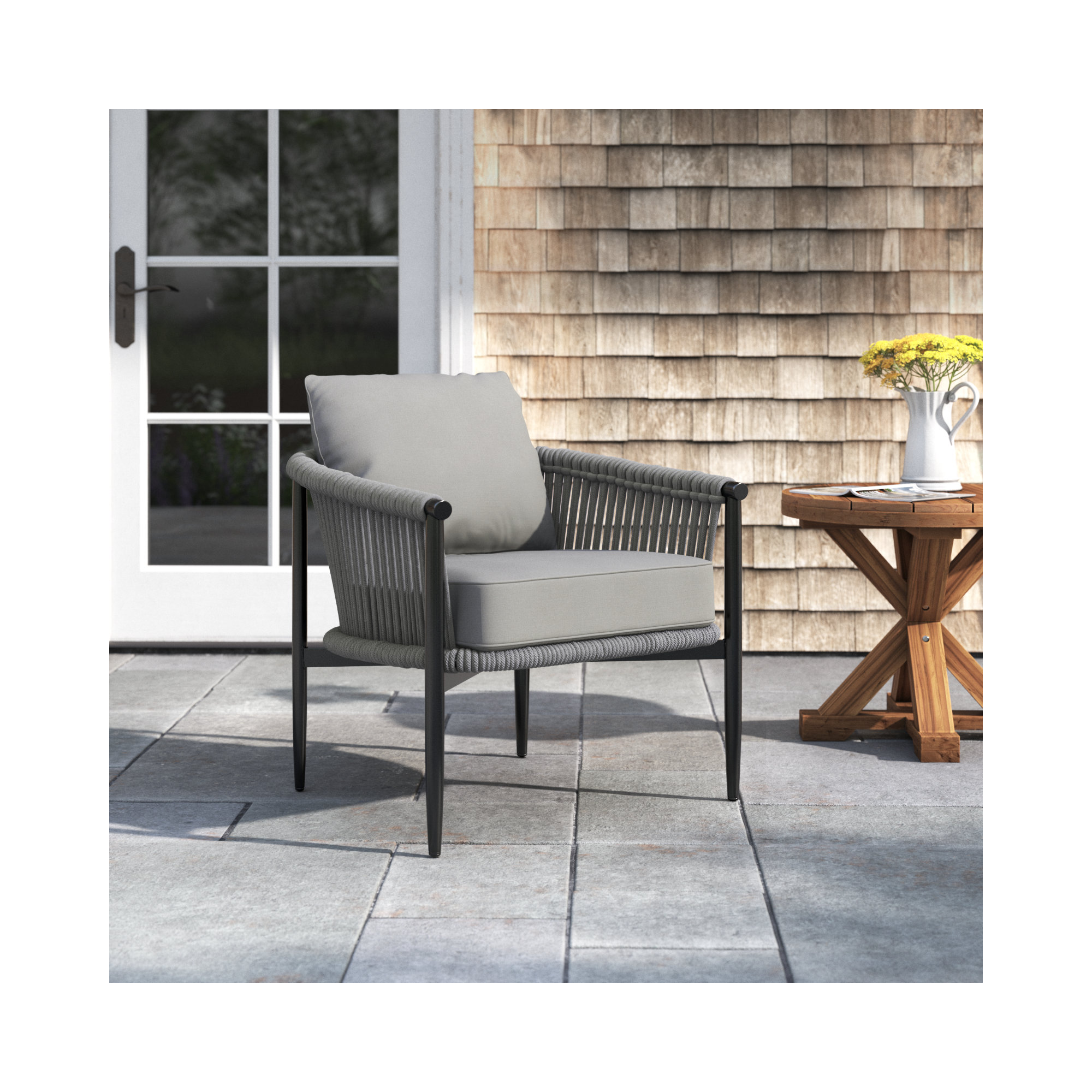 Powder Coated Aluminum Outdoor Lounge Chair