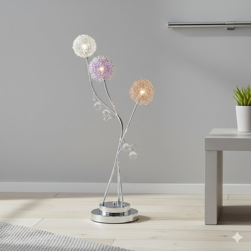 Lampe de table 28 po 3 en aluminium à DEL Zeus