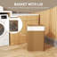 HOMCOM Bamboo Laundry Basket with Lid Laundry Hamper 72L Brown