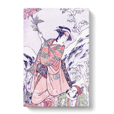 Ryuzo & Kikunojo by Katsukawa Shunko - Wrapped Canvas