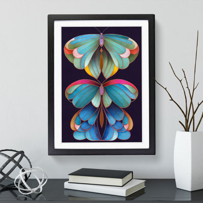 Art Nouveau Butterflies No.1 - Framed Print