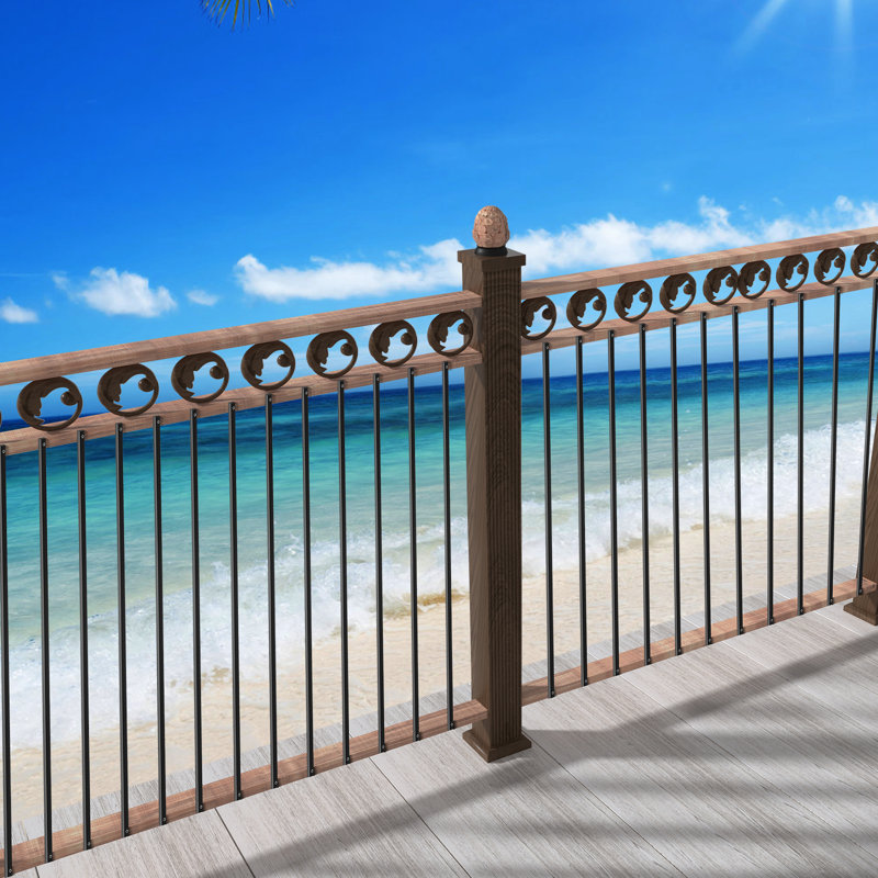 Balustres d'escalier en métal VEVOR, broches de balustrade carrées en alliage d'aluminium de 44 po x 0,5 po