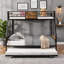 Lit superposé simple en métal noir mat et panneau de fibres à densité moyenne avec lit gigogne, peu encombrant avec rangement sous le lit pour les petites chambres familiales