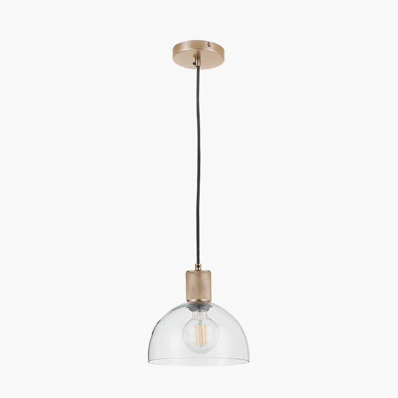 1 - Light Pendant, Antique Brass