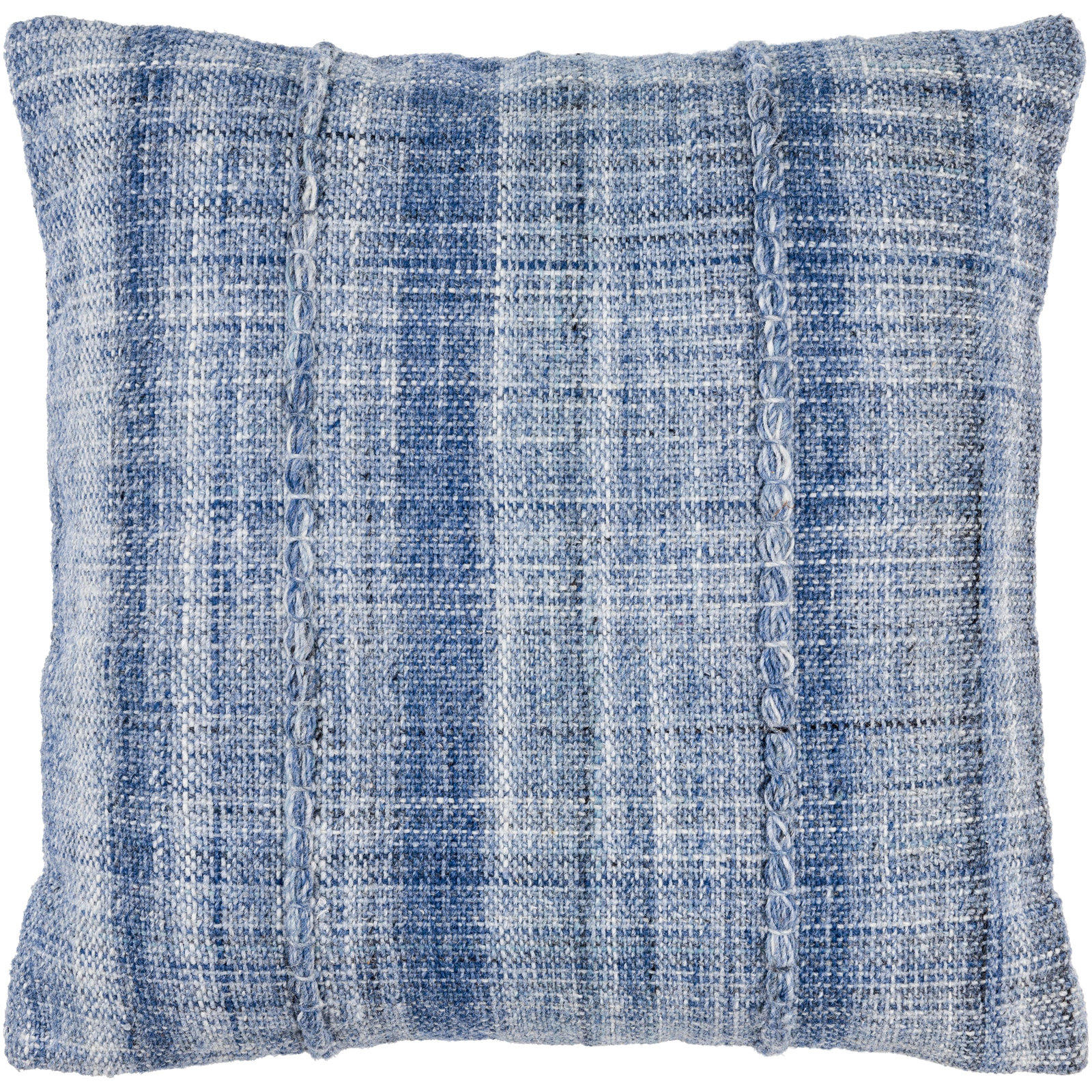 Zeppelin Pillow Cover, 18"H x 18"W, Polyester/Polyfill, Pewter