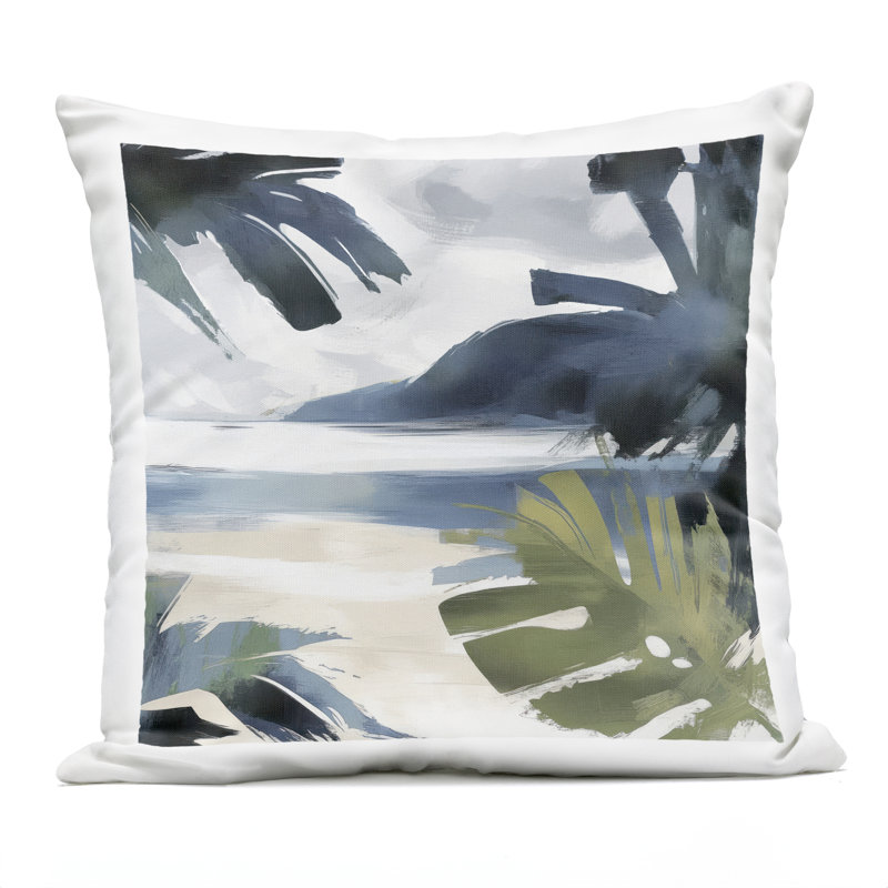 Coussin d'extérieur imprimé Beachy Tropical Vibes par Elara Yasna