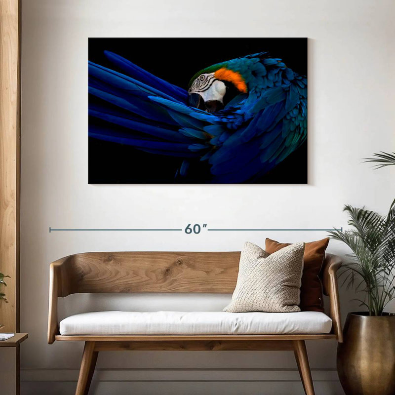 Majestic Macaw, 30" H x 45" W