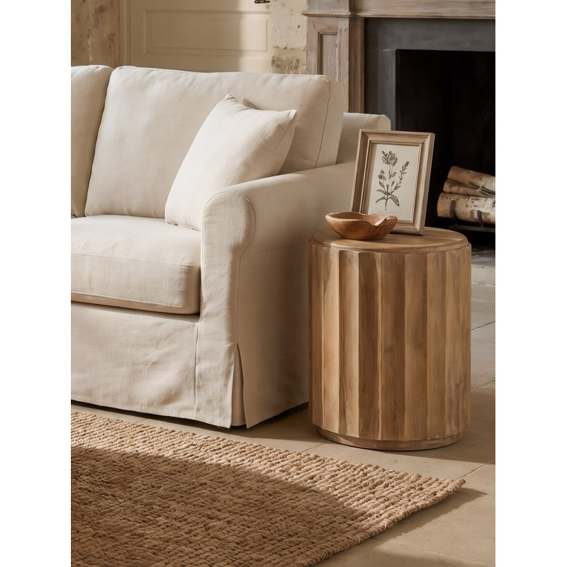 Josiane Solid Wood End Table, Natural