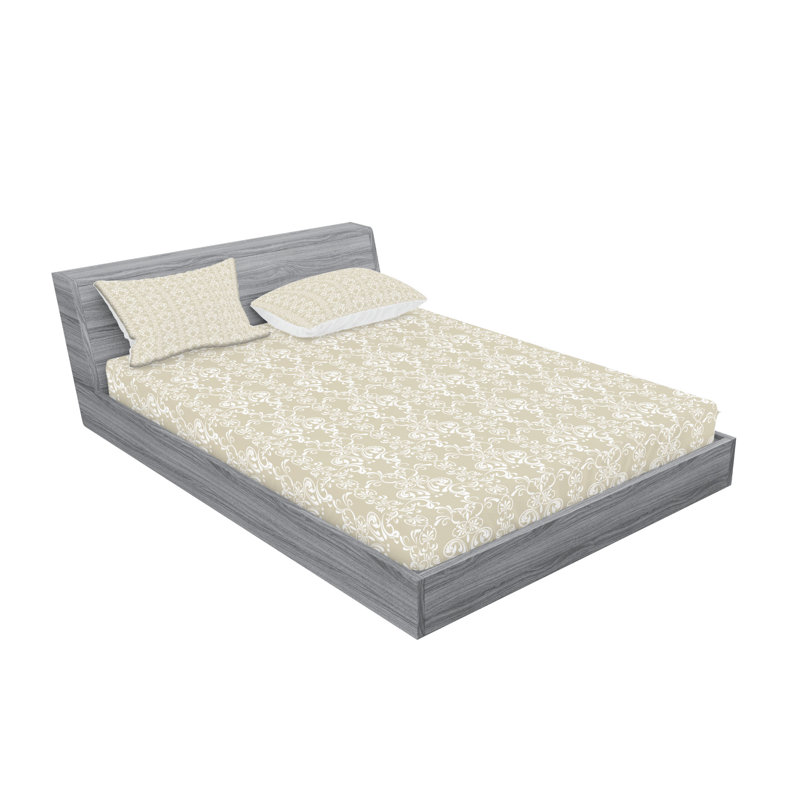 Drap-housse et coussin décoratif Ambesonne Basketball, blanc cannelle pâle
