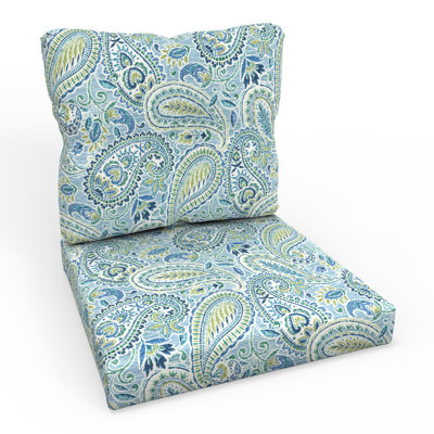 Ensemble de dossier et de coussin intérieur / extérieur Bungalow Rose Paisley
