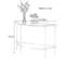 Table console demi-lune en acier inoxydable et acrylique