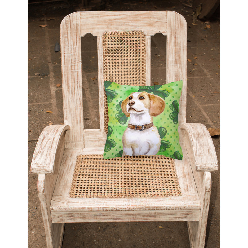 Coussin intérieur/extérieur st patrick, Beagle, 18 po x 18 po