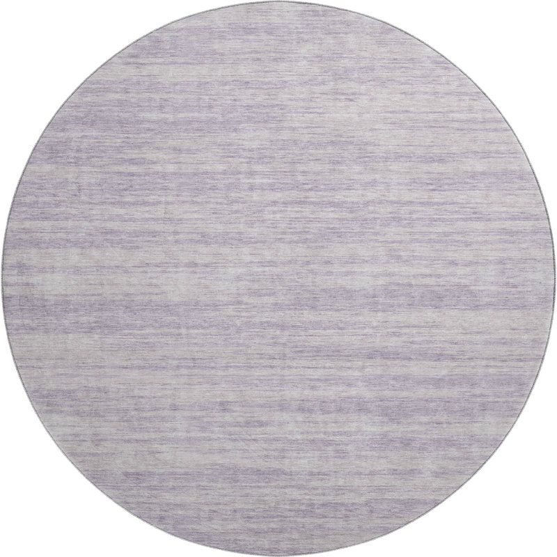 Premium Machine Washable Prisco Lavender Rug, Round 8'