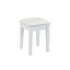 Coiffeuse compacte avec miroir réversible, coiffeuse avec tabouret, coiffeuse compacte pour petits espaces, blanc