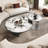 Simple round microcrystalline stone coffee table-104132839