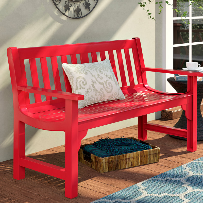 Banc de parc en aluminium coulé Bonas, Rouge