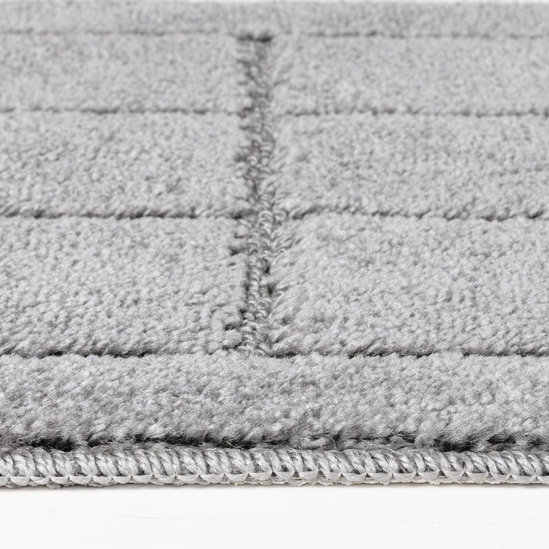 Machine Woven Light Grey Rug
