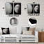 Ensemble de 2 décorations murales en métal noir argenté Moon Solitude-765923078
