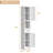 White Metal Bathroom Storage Cabinet, 71" Tall Narrow Floor Cabinet with 2 Doors and Adjustable Shelves for Small Spaces