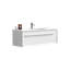 Meuble-lavabo blanc mat avec lavabo à surface solide 48 po Nevia