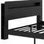 Structure de lit plateforme avec tête de lit à DEL avec rangement et 2 USB, grand rangement sous le lit-1503563355-1503563353