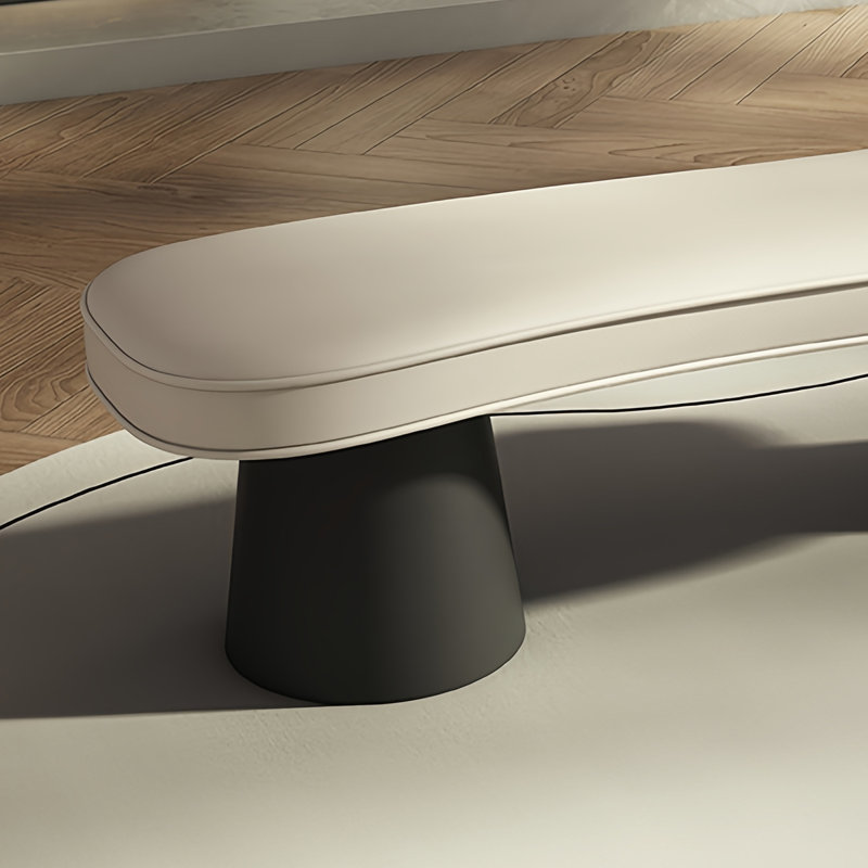 Banc de rangement Talayia, H 16,92 po x l 59,05 po x P 15,74 po, Blanc cassé