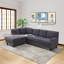 Ensemble de salon 2 pièces gris foncé-605722866
