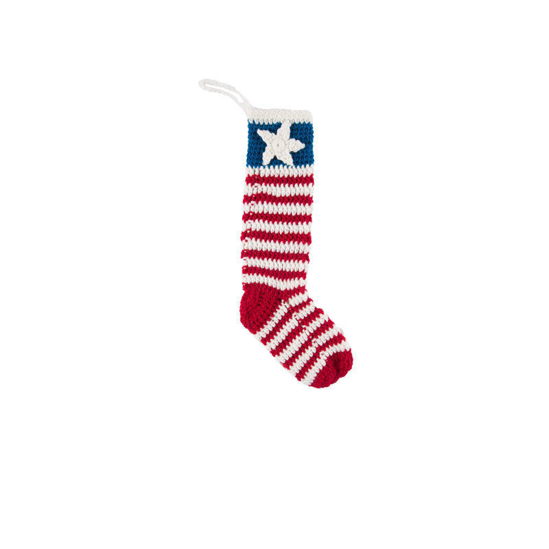 Flag Crochet Stocking