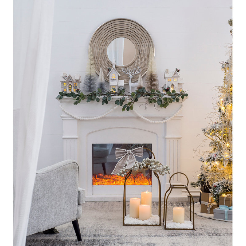 Ombre Trees - 15.7"H - Set of 4 - White/Silver