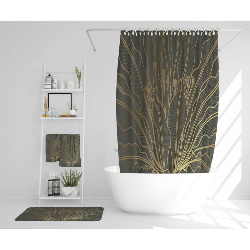 Natavia Polyester Shower Curtain Set