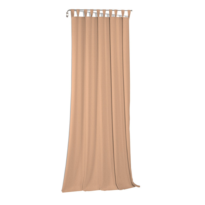 Salley Tab Top Curtain Single Panel, opaque, 132cm Width x 225cm Drop, Orange