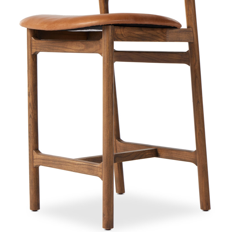 Baden Stool, Counter Stool (26" Seat Height), Haven Tobacco/Genuine Leather, Lamont Nettlewood