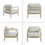 Fauteuil d'extérieur en aluminium avec coussins épais
