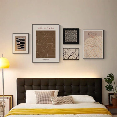 «Earth Tone», ensemble de reproductions d'art murales abstraites pour le salon