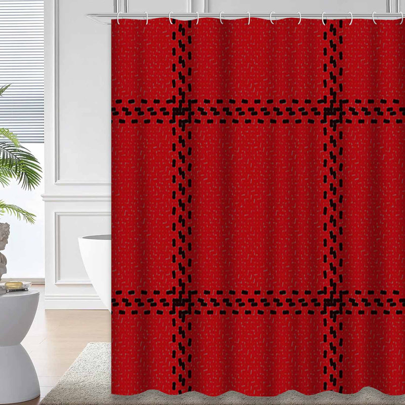 Rideau de douche avec 12 crochets Lumberjack, L 72 po x l 72 po