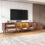 Console de télévision multifonctionnelle, compatible 80 po, plateau de table lisse pour salon, chambre à coucher, support de cinéma maison avec design, grand rangement, tiroirs en PE et poignées en métal-1743050210