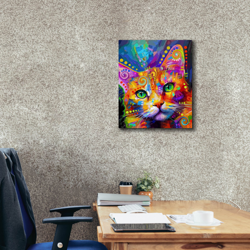 Toile épique Graffiti «Tabby Wants Treats» par Dean Russo, 20 po x 24 po