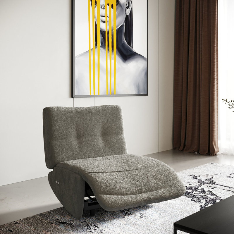 Canapé inclinable électrique Agona de 102 po, Gris