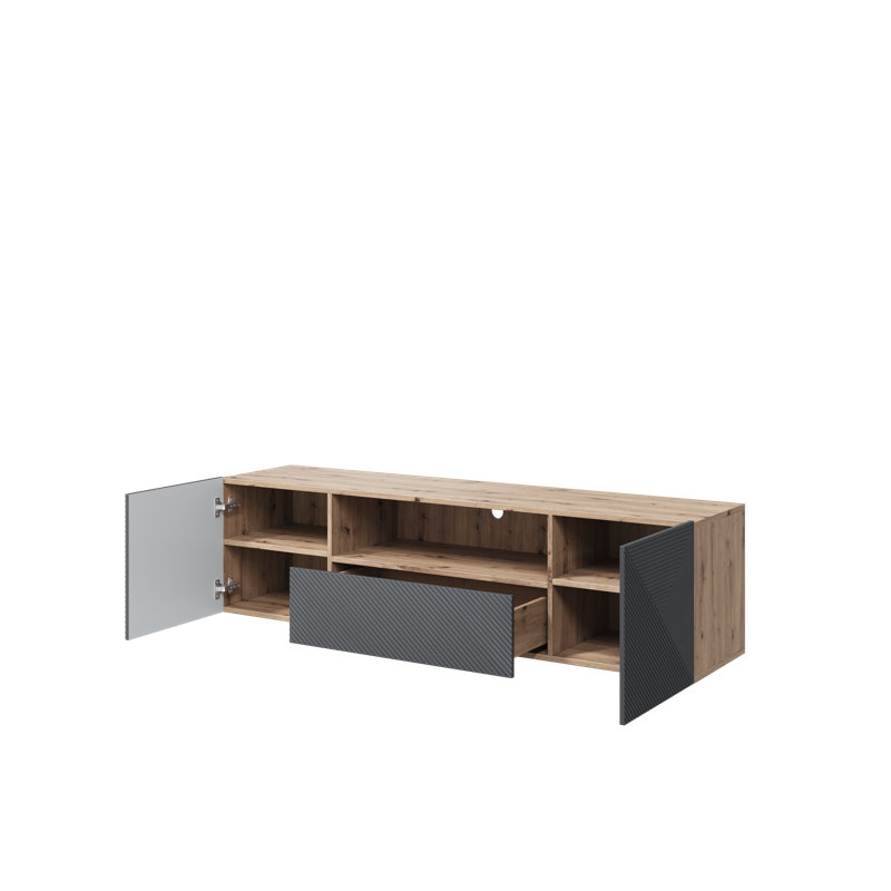 Merric Unfinished TV Stand for TVs up to 55", Artisan/Rivier Stone