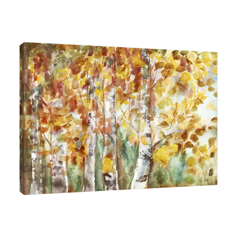 «Fall Aspens» par Tre Sorelle Studios, reproduction sur toile, H 12 po x l 16 po