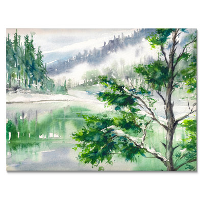 Lac - peinture sur toile