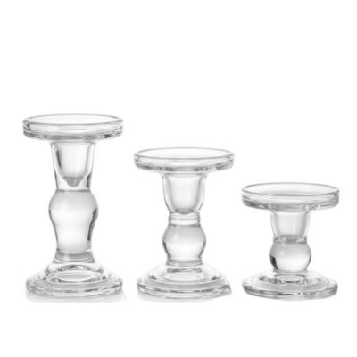 Bougeoir rétro en verre de style colonne nordique romaine pour restaurant