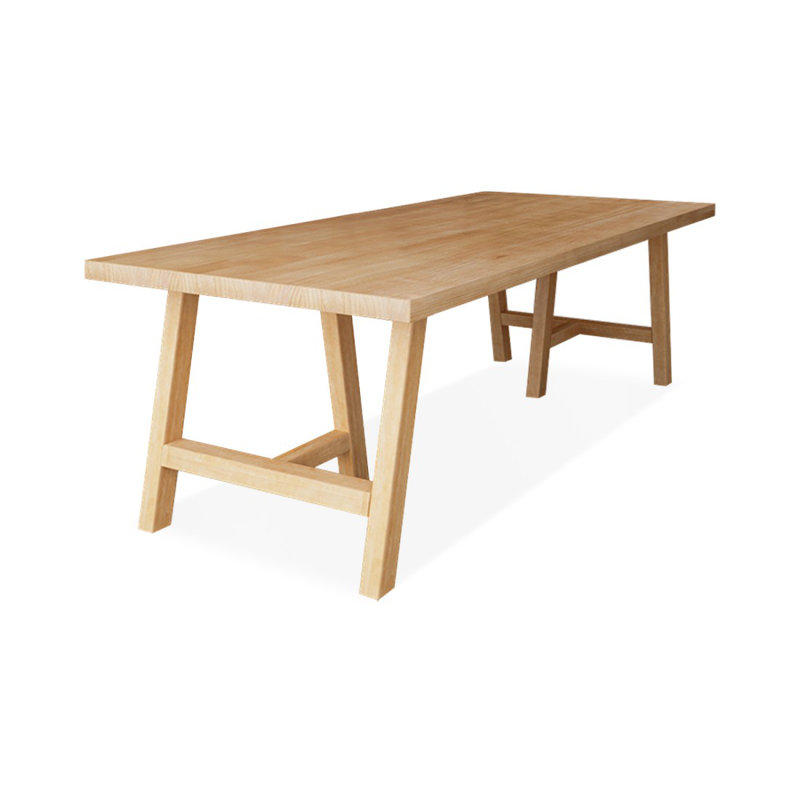 Bureau rectangulaire en bois massif Burlywood, H 29,53 po x l 70,87 po x P 31,5 po